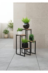 4-Tier Wooden Plant Stand