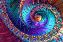 Aurora Swirl 3D Textured Glossy Print