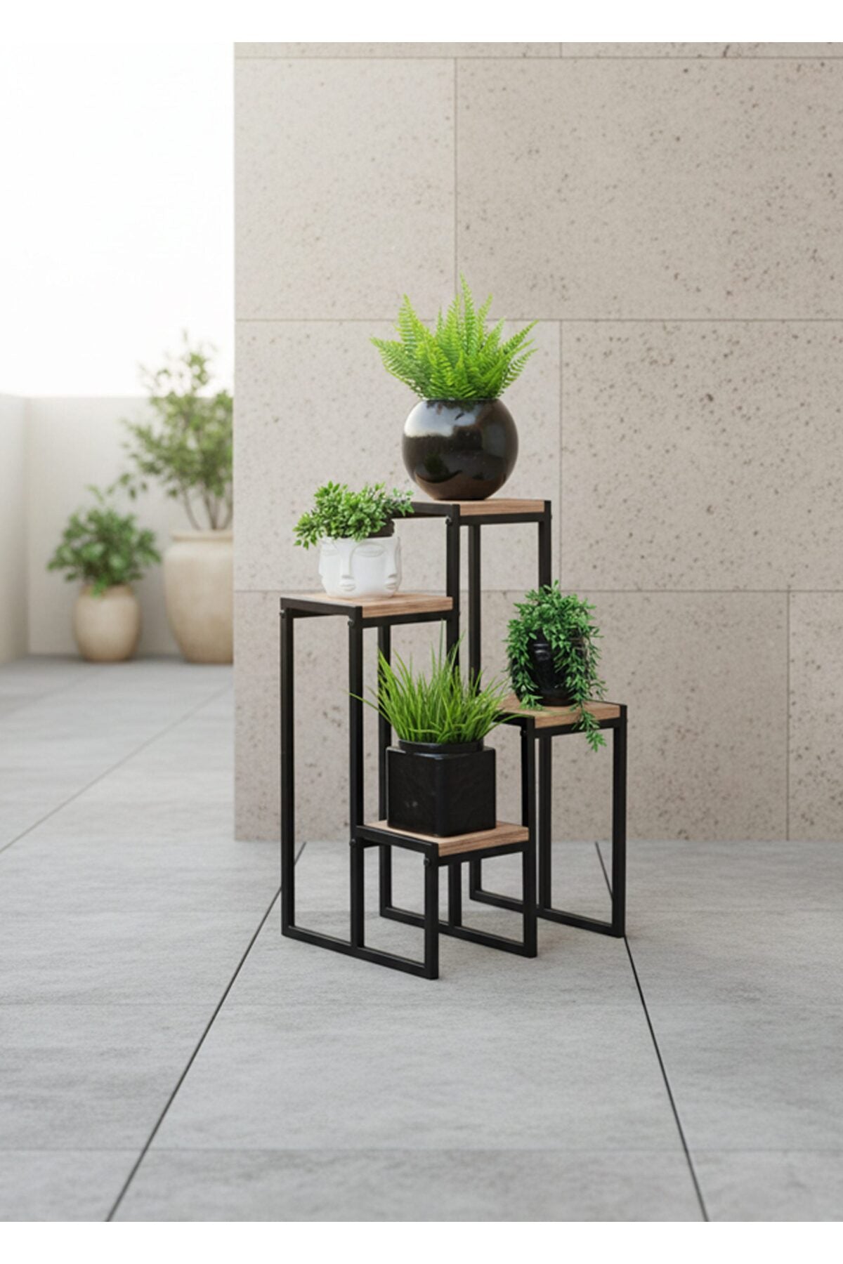 4-Tier Wooden Plant Stand