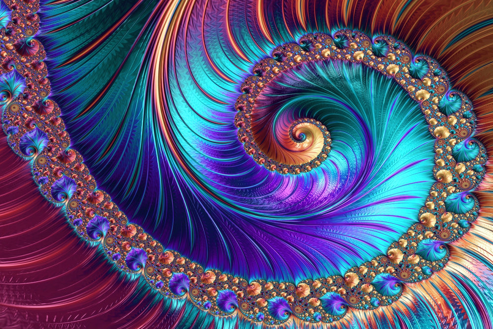 Aurora Swirl 3D Textured Glossy Print