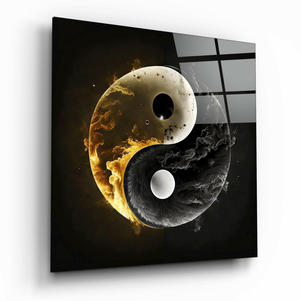 Yin & Yang Glass Print