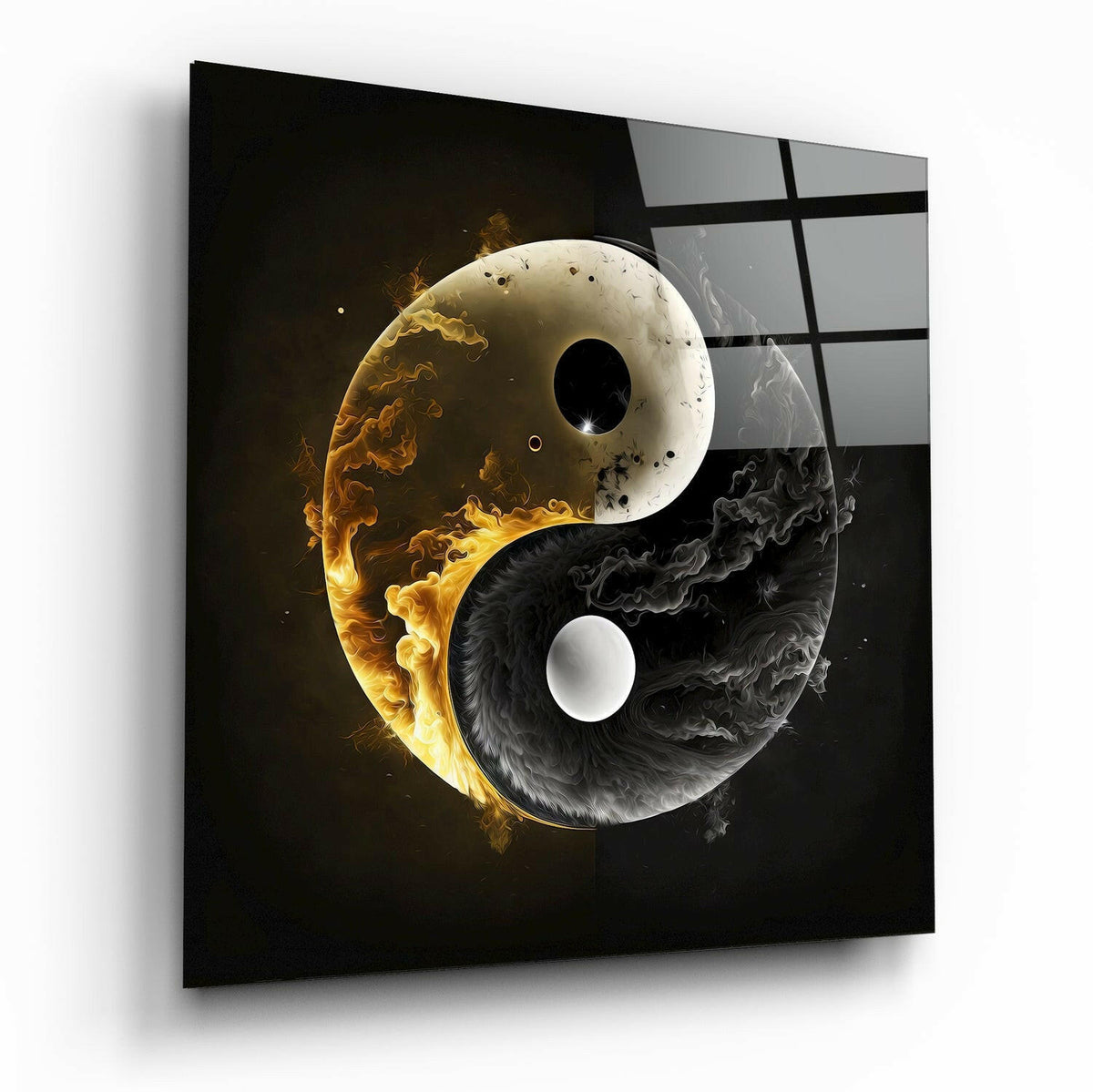 Yin & Yang Glass Print