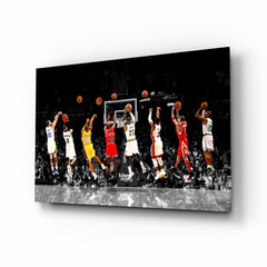 Parquet Stars Glass Print